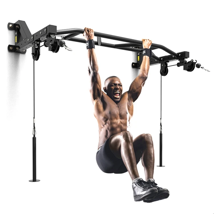 Multifunction strength training pulley block single parallel bars wall mounted Pull up bar Home gym fitness equipment