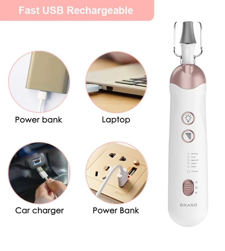 OEM Nail Drill Set Electric Portable Manicure Drill Machine High Speed Professional Beauty Rechargeablenail Drill Machine