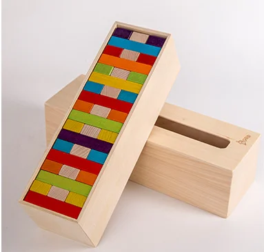 Wooden block Stacking high toys game for  kids ,   Baby Wooden Blocks   toys