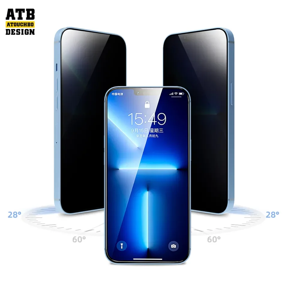 King Kong For iPhone 15 14 13 12 11 Pro Max X Series Anti Peeping Armor Toughened Privacy  Nano Glass Film