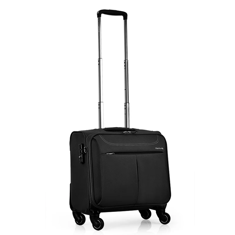 Hanke luxury waterproof 16 inch airport check in boarding luggage bag custom men business travel luggage suitcase