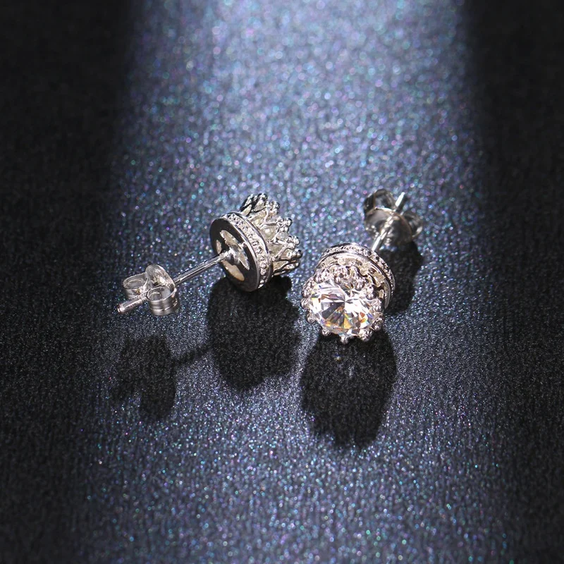  Fashion Good Quality Cubic Zirconia Studs Earrings For Women Jewelry Simple Brass CZ Charm Factory Wholesale
