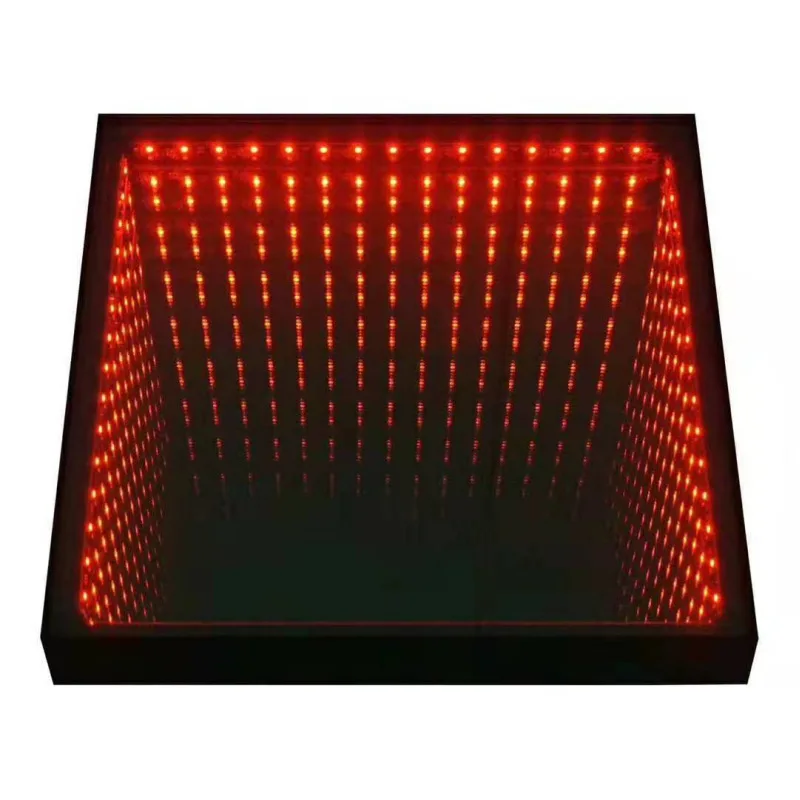 3d infinity mirror led dance floor tiles glass panel dmx night club rgb light up led dance floor magnetic for wedding