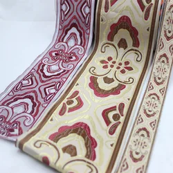 Wholesale 12 CM Width Retro Jacquard Ribbon floral curtain Lace Trim tape