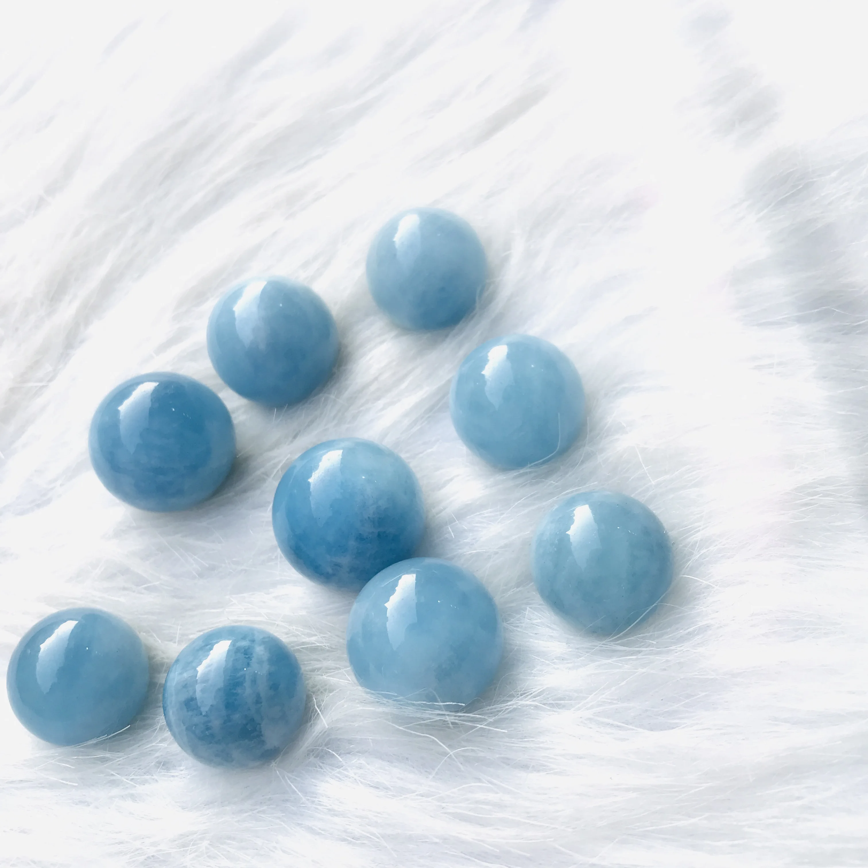 Wholesale Natural high quality quartz Ball Reiki Aquamarine Crystal Ball for decoration