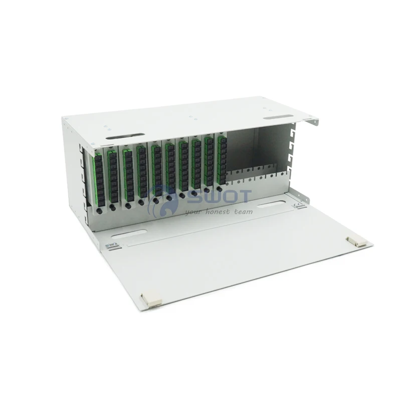 Supply 19 Inch 4U rack mounted odf 16 Slots Fiber Optical PLC Splitter Chassis for 1x8 cassette PLC splitter