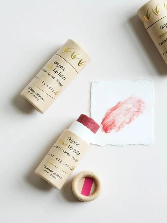Custom Biodegradable recycled Push Up Paper Tube cardboard Lip Balm Cylinder 0.3oz push up Lip Balm Tube