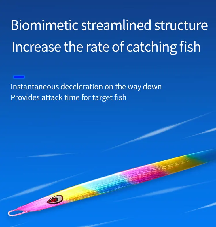 New 150g 200g 250g 300g Jigbait Deep Sea Fishing Luminous Speed Sinking Fast Jigging Lead Fish Lure Boat Fishing