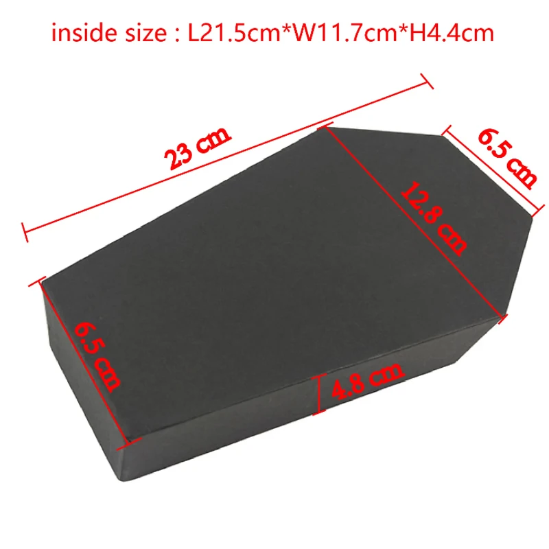 Custom Gothic coffin shaped storage packing box cardboard