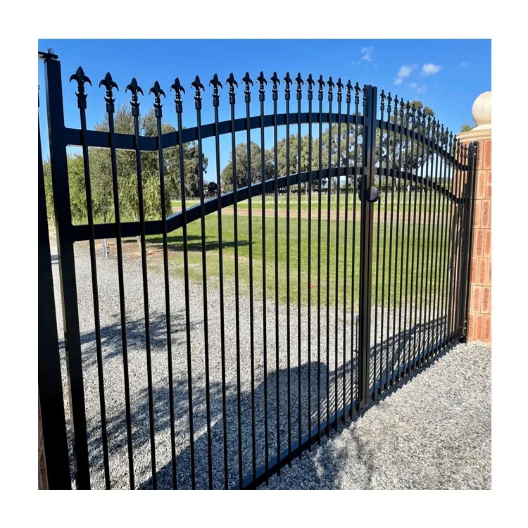 Hot sale sliding motorized driveway gate steel steel gate decorations