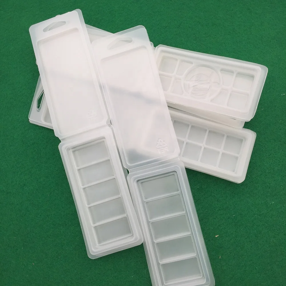Белый матовый зажим с 5 ячейками, перерабатываемый пластиковый матовый раскладушка для соевого воска tart, плавки