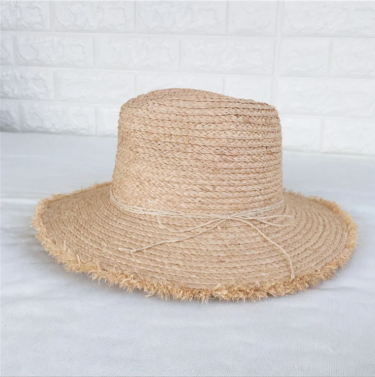 Wholesale Hand weaving Lifeguard hollow straw Fedora Hat For Men