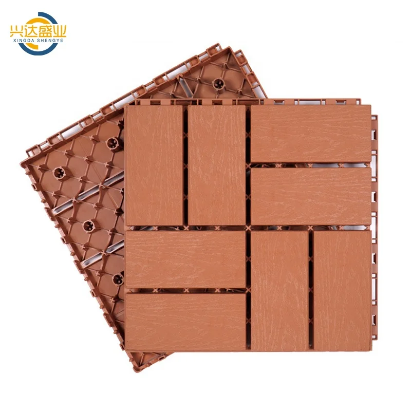 Removable Interlocking Plastic Deck Tiles for Garden Patio Outdoor Decking