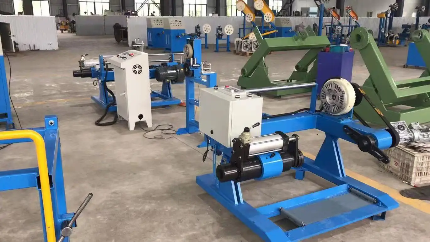 China Qipang TC1200mm spool winding machine large wire cable drum rewinding automatic take up machine with rolling ring drive