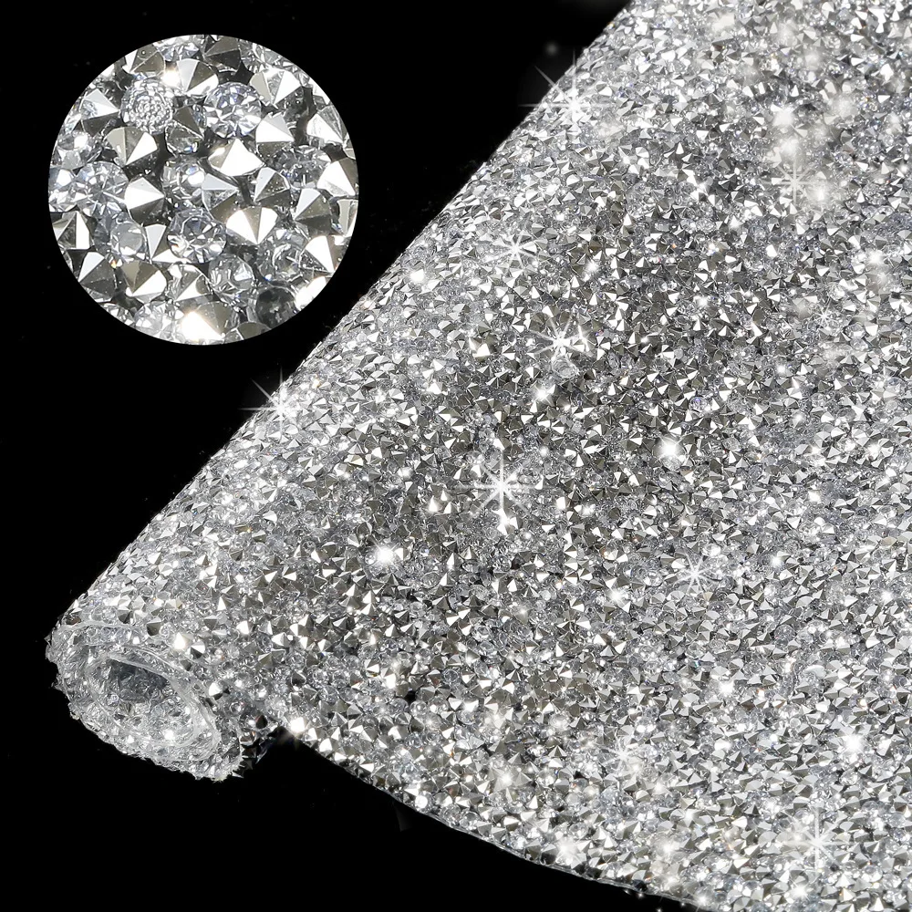 Hot Sale DIY Wedding Dress Accessory Self-Adhesive Square Rhinestone Ribbon for Shoes Garments Bags