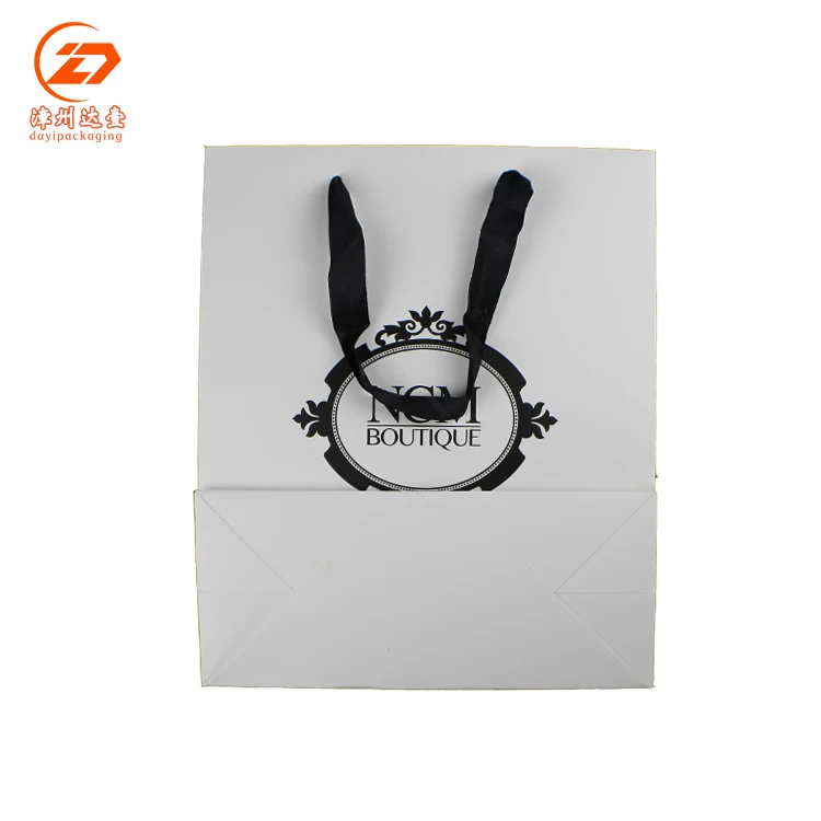 Cosmetic Bags Hot Sale Rose Gold Clothing Paper With Ribbon Holographic Shopping Wedding Bag Gift