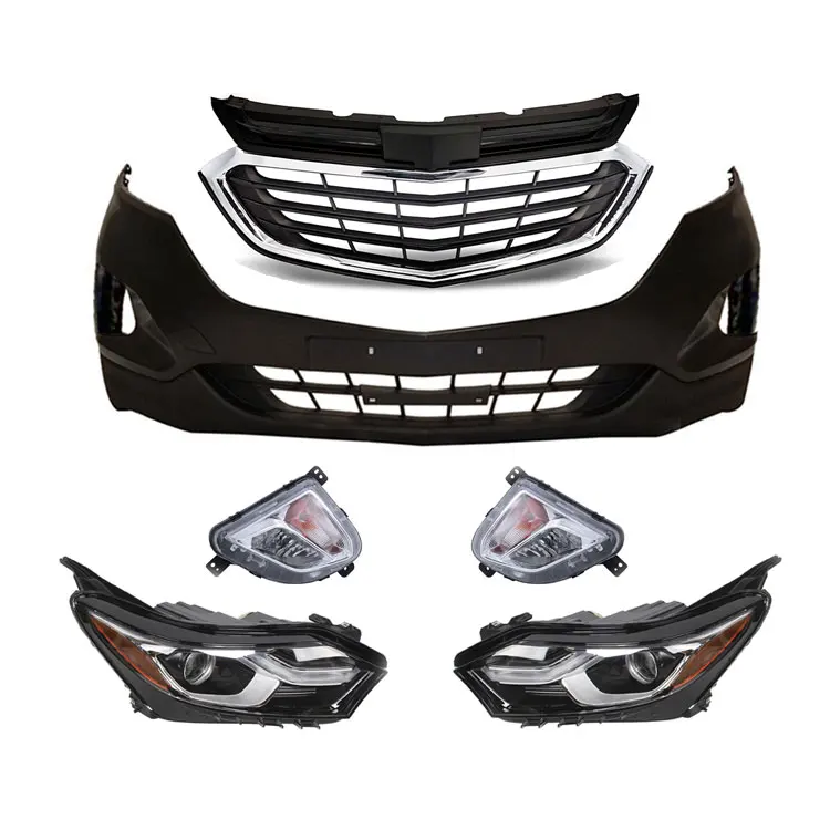 Factory Sale Auto Front Bumper Parts Head Lamp Front Bumper Set Body Kit for Chevrolet Equinox 2017 2018 2019 2020
