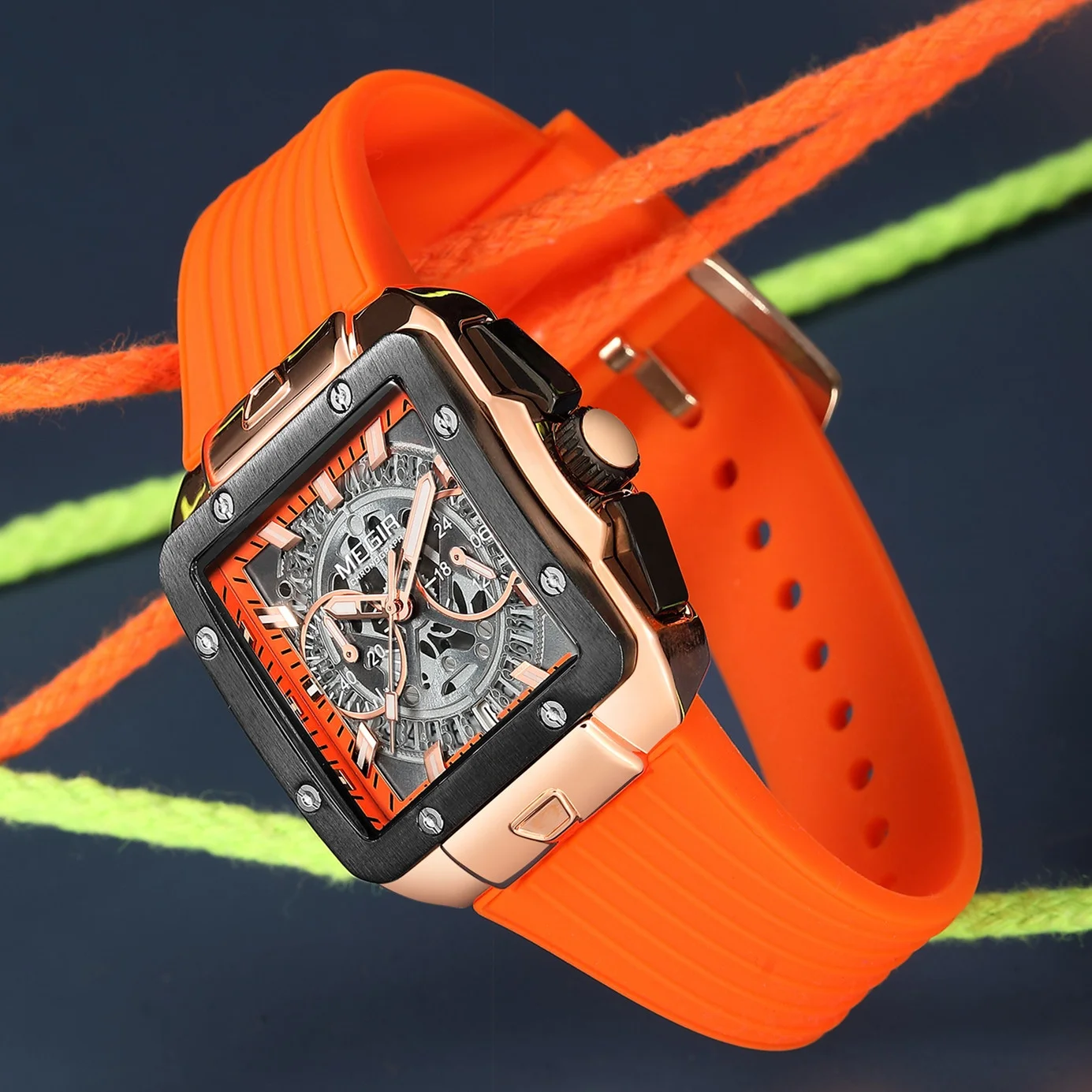 MEGIR 2228 Fashion Mens Quartz Watches Luxury Big Dial Chronograph Waterproof Luminous Male Sport Wristwatches Relogio Masculino