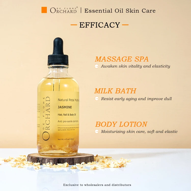 Hot Selling jasmine flower petal oil Cosmetic Grade Jasmine massage Oil high Quantity Suppliers For Face body hair Skin Care