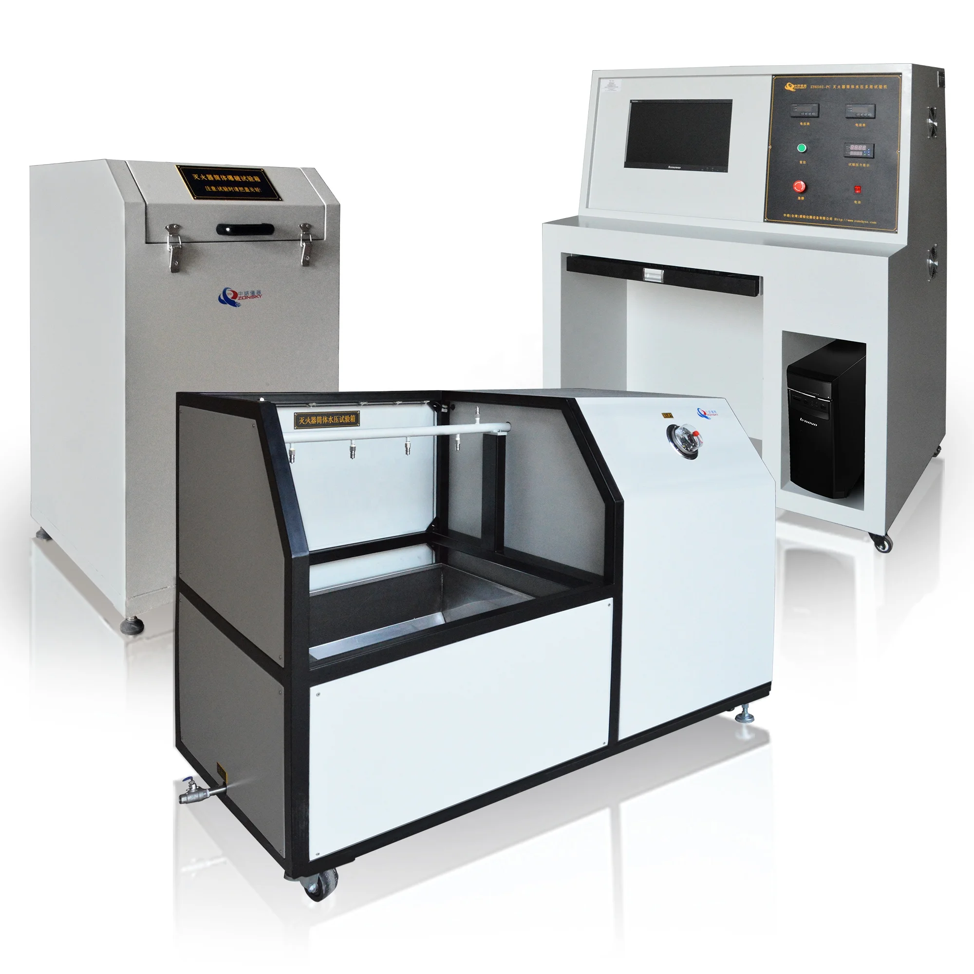ISO 7165 Fire Extinguisher Hydraulic Pressure Burst Testing Equipment / Hydrostatic Pressure Burst Testing Machine