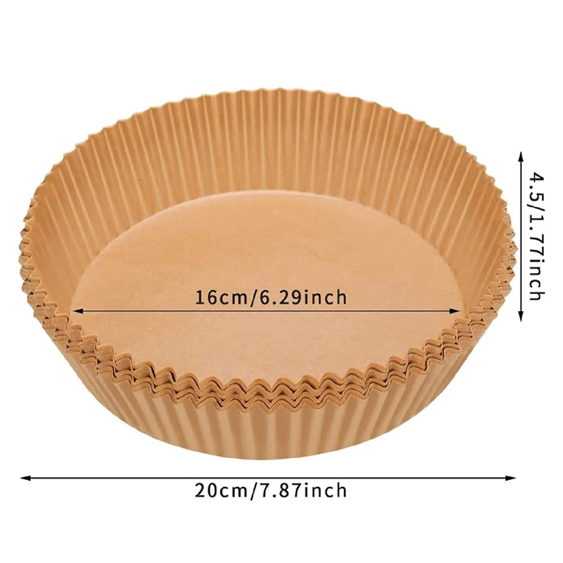 Resistant  Silicone  Air Fryer Liners  Oil-proof Coated Round Parchment Paper  Parchment for Baking Roasting