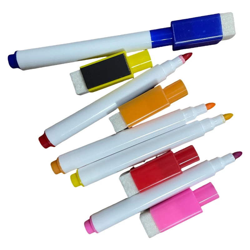 Dry Erase Marker Pens Magnetic White Board Marker Pen Board Body Marker Pen With Eraser
