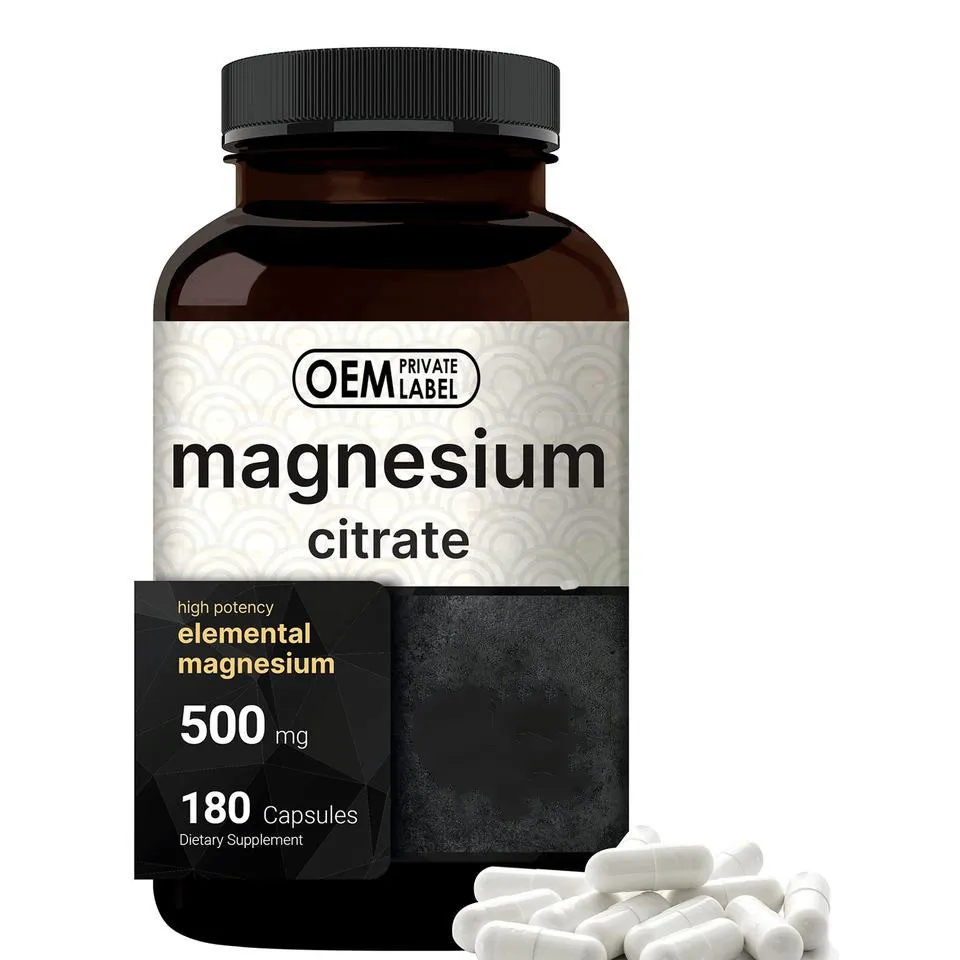 OEM/ODM Muscle Recovery Herbal Complex Capsule with Magnesium Citrate Oxide Taurate Beauty Product Adults