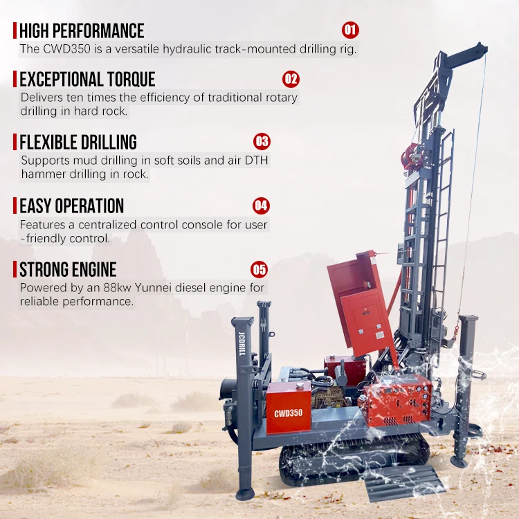 Pneumatic Drilling Rig Deep Well Underground Water Drilling Machine Made In China For Diamond Core Exploration