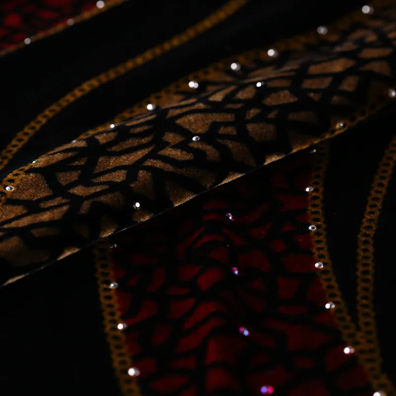 2023 New Coming Vintage Color Silk Velvet Fabric Thick Textile for Luxury Lady Evening Clothes