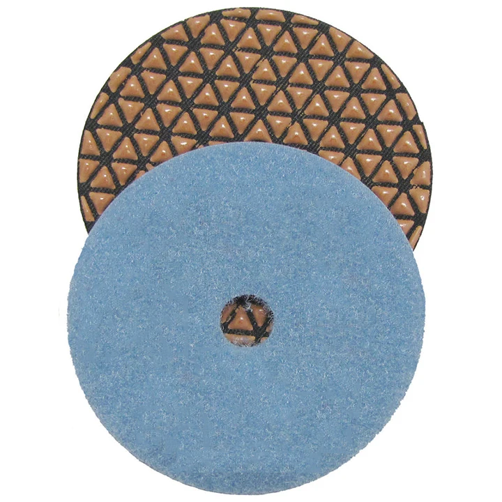2024 Hot Selling 4 Inch 3 Step Wet/Dry Use Diamond Polishing Pads for Concrete/Marble/Granite/Stone
