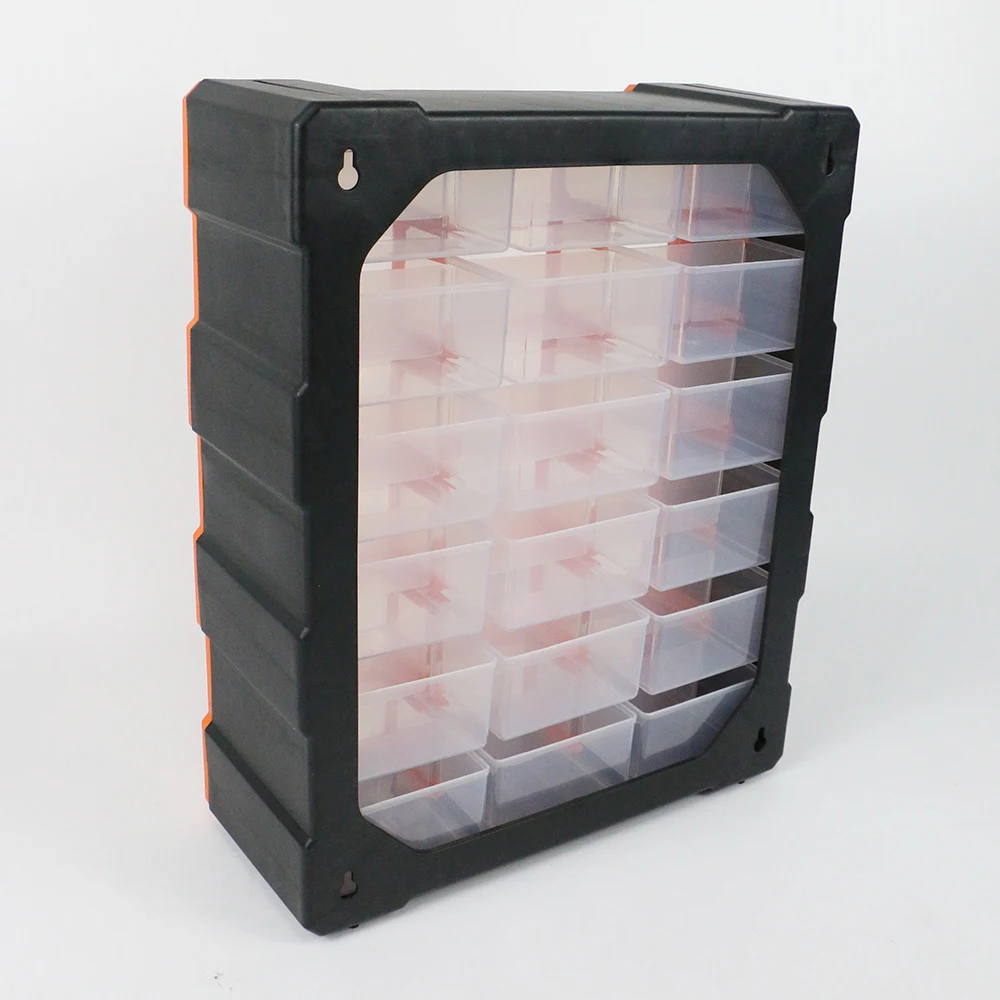 6*3 Drawers Container Transparent Plastic Storage Box for Parts and Accessories