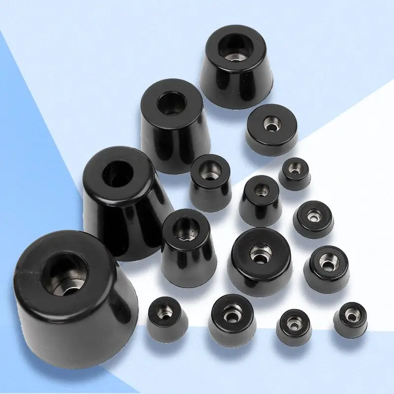 Rubber foot silicone pad bolt threaded non-slip rubber foot pad with gasket chair furniture rubber feet