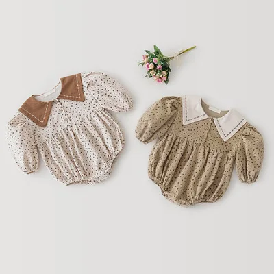 
2021 New Babys Girls Printed Rompers Cotton Full sleeve Spring Babys Jumpsuit 6-24 Month 