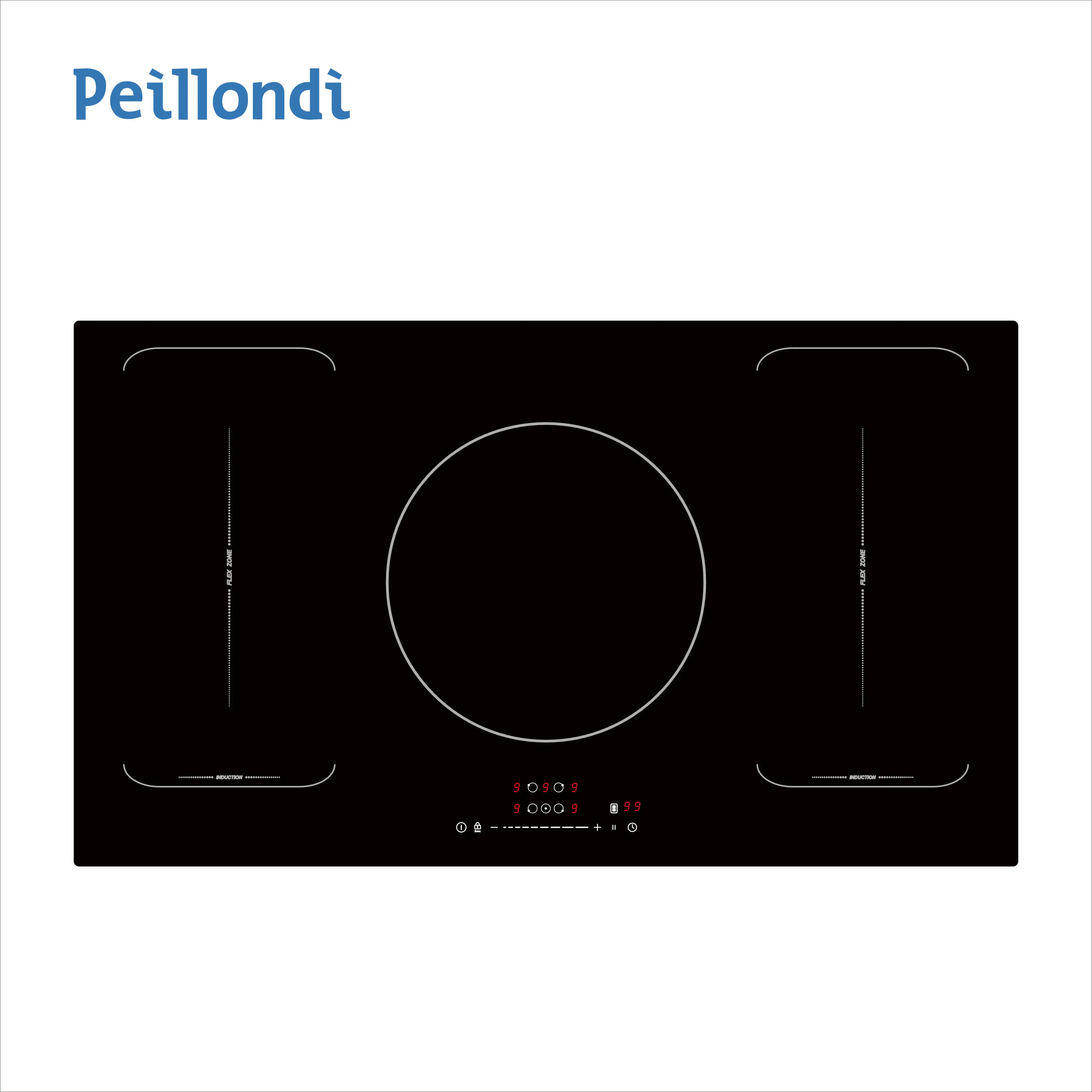 90cm 7200W / 10500W 30cm big coil glass top Europe standard 5 burners electric stove  cooktop built-in induction hob