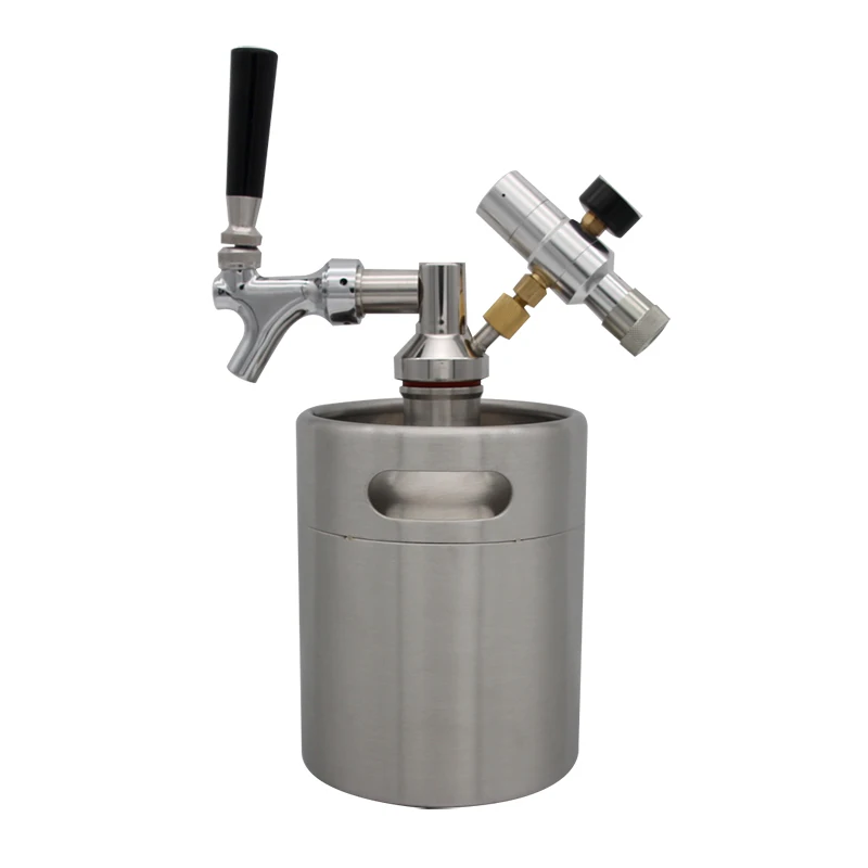 
2 liter portable draft beer mini keg dispenser home bar diner party use 