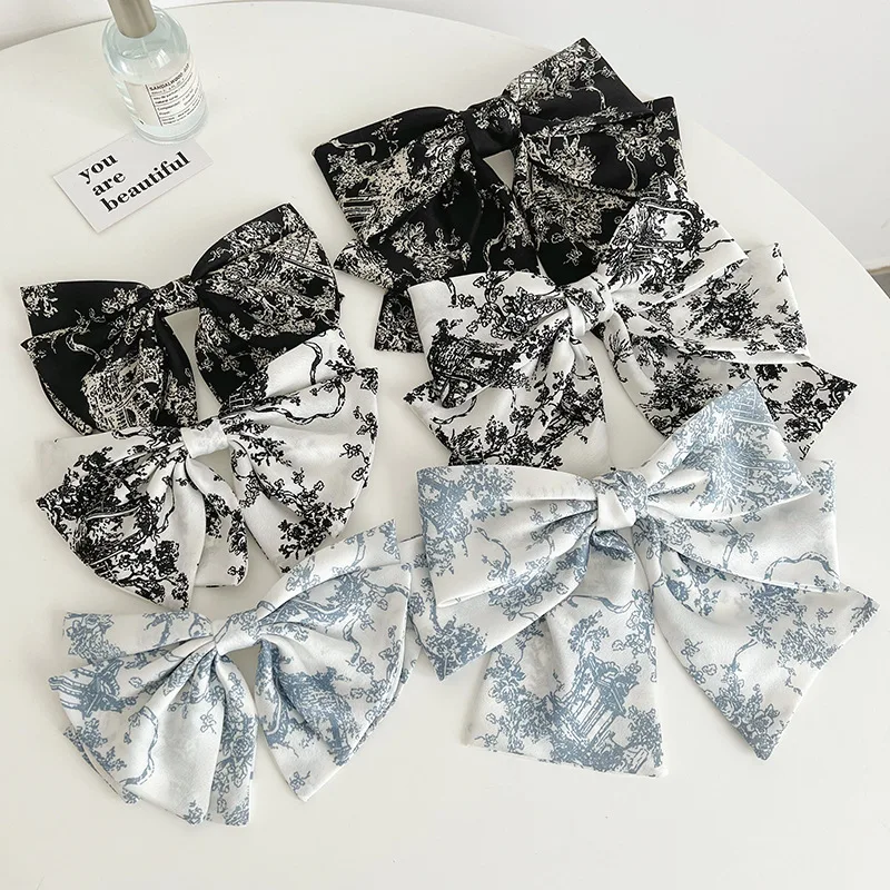 LRTOU Wholesale New Design American Women Hair Clips Hair Accessories Fashion Bows Floral Butterfly Spring Hair Clip