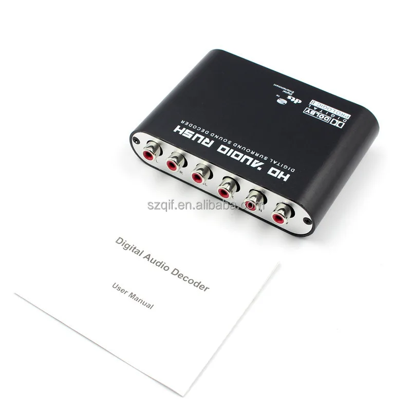 Latest 5.1 Audio Decoder converter PC-USB Soundcard RCA SPDIF Coaxial Optical 5.0 receiver Volume USB music player
