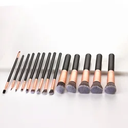 Hot selling 14pcs makeup brush set sample custom makeup brushes set,wood handle makeup lady make up brushes free