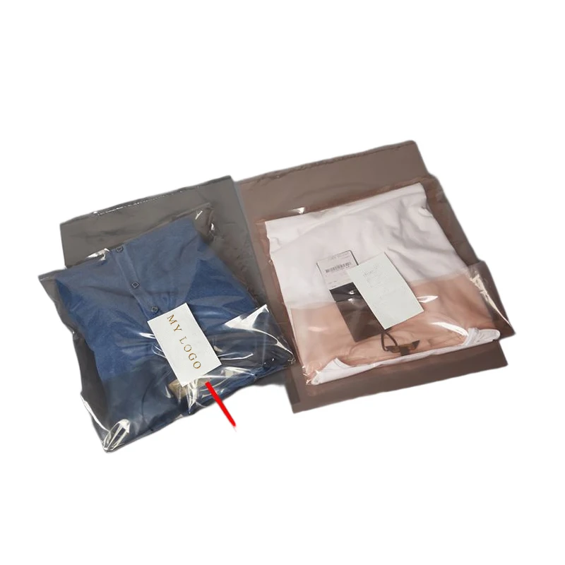 custom logo printed fashion blue plastic gift boutique shopping bag for Clothing Hoodies T-shirt Packaging Bag