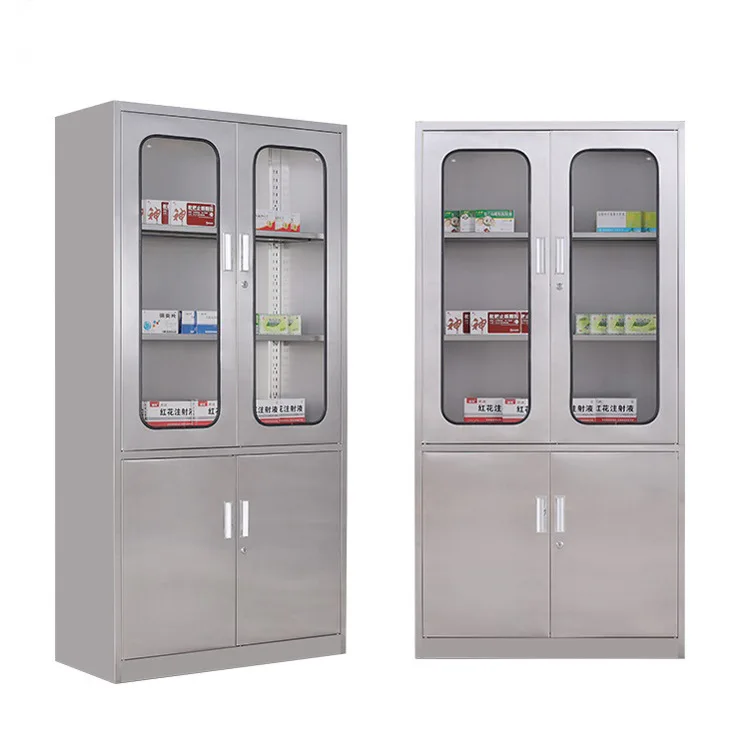 Medical furniture Stainless Steel hospital dental instrument cabinet