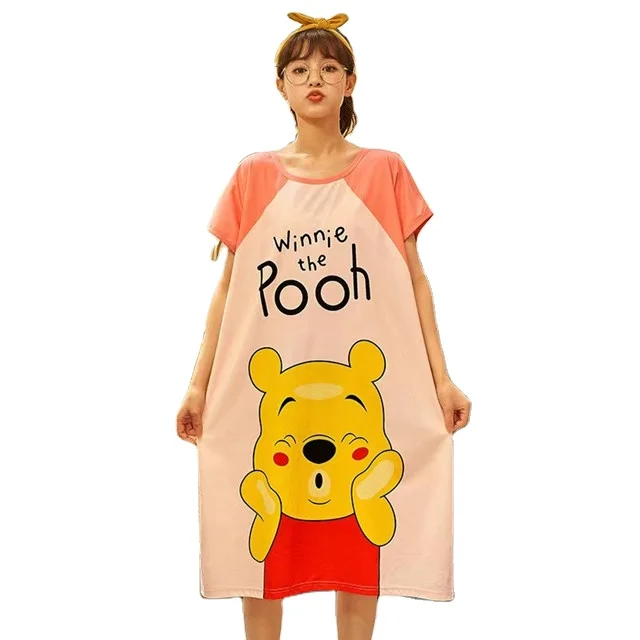 
 Ночные рубашки Baju Tidur импорт Китай Daster Wanita Piyama недорогие пижамы из дамы Пижама мультяшная молочная Шелковая пижама цельная Пижама  