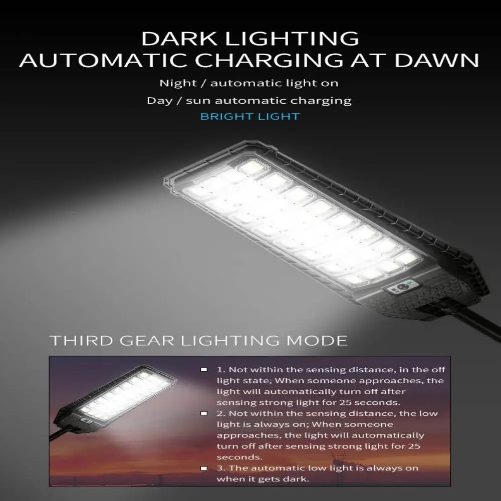 High Lumen All in One Integrated Solar Street Outdoor Light 1000W 1200W 1800W