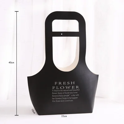 Hot Seller Wholesale Kraft Paper Bag for Flower Trapezoid Flower Packaging Bag Florist Material Flowers Holder