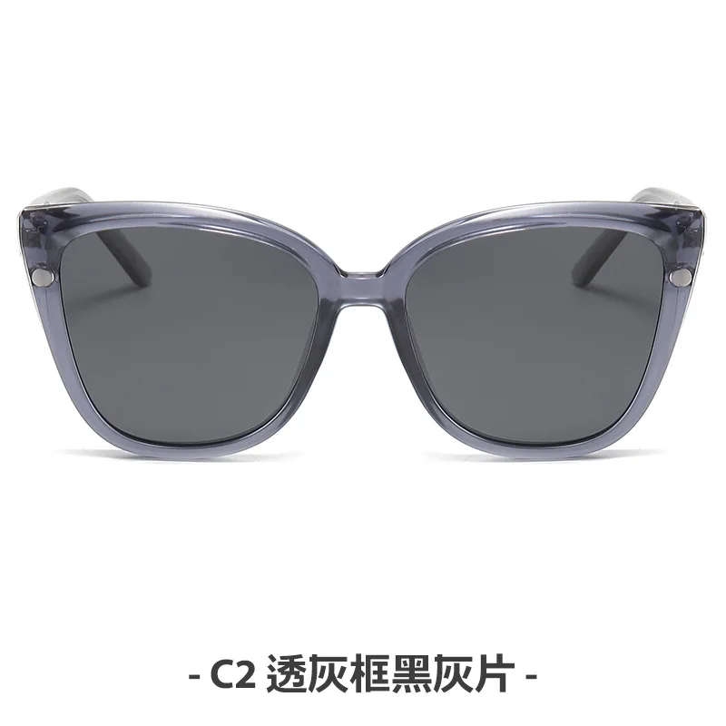 High Quality Polarized Sunglasses New Cat Eye Design Glasses Black TR90 Clip on Sunglasses for Women Men Wholesale