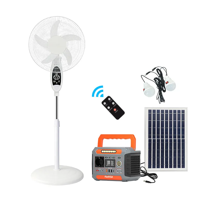 Hotsale in Africa Flashfish Cheap Solar Generator Back up backup Portable Power Station With Panel for Rechargeable Solar Fan