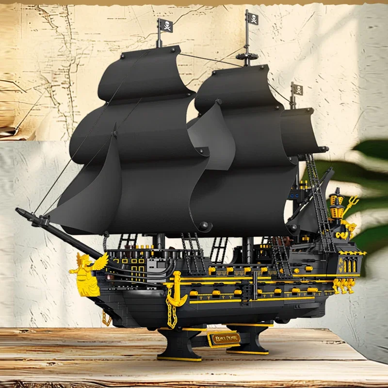 Форанж FC6010 MOC креативная модель пиратского корабля лодка кубики сборка игрушек для мальчиков подарок на день рождения 2076 шт. наборы строительных блоков