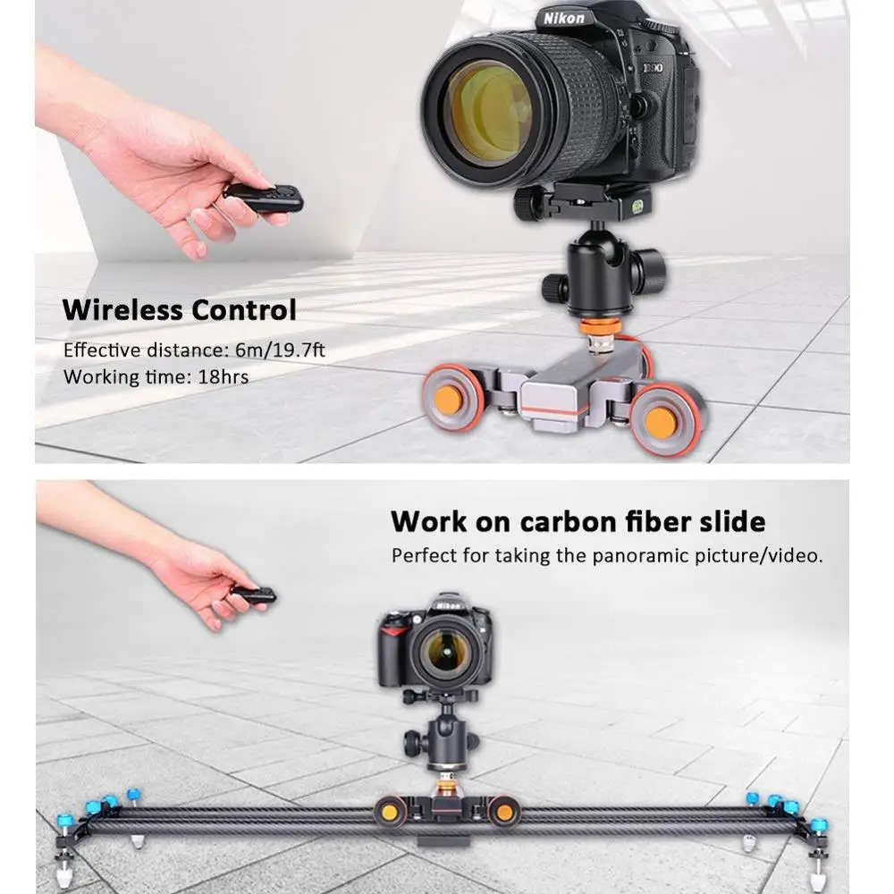 For Dslr Filming And Video Camera Aluminium Camera Slider Dolly Car Double Rail Track Mini Pully Dolly