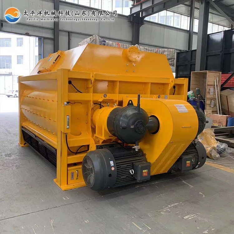 High speed JS1000 concrete mixer machine electric horizontal twin shaft concrete mixer