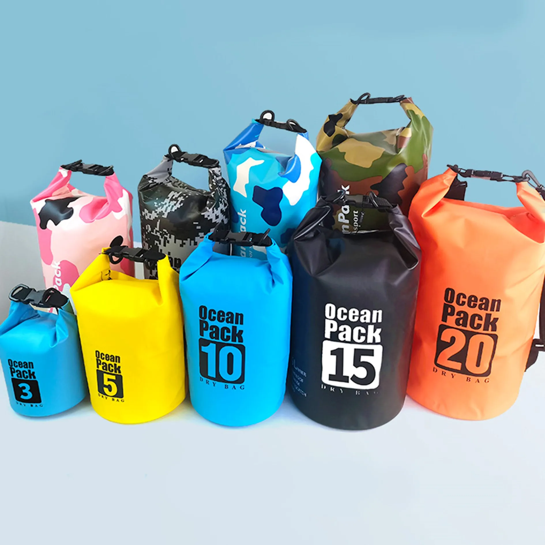 Оптовая продажа, уличная спортивная пляжная сумка для альпинизма, Герметичная сумка-мешок на молнии с разделением для сухой и влажной воды