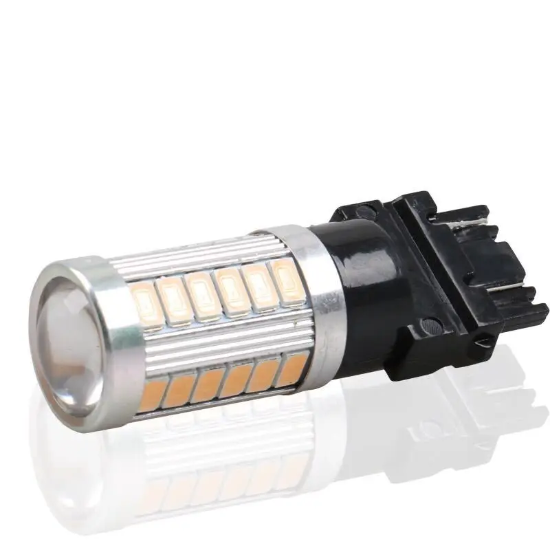 Tcart auto signal bulb 12v 7.5w 5630 33 leds flash strobe 1156 1157 7443 3156 car turn signal brake light reversing signal light